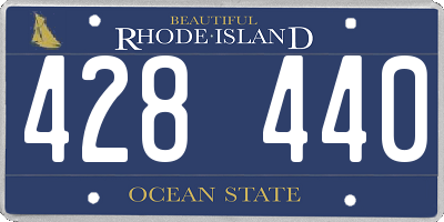 RI license plate 428440