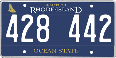 RI license plate 428442