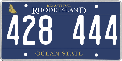 RI license plate 428444