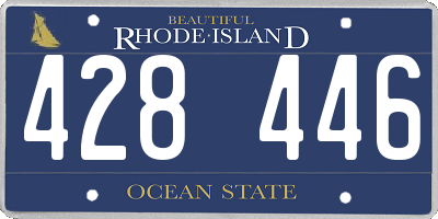 RI license plate 428446