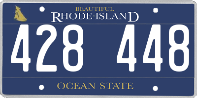 RI license plate 428448