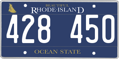 RI license plate 428450