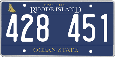 RI license plate 428451