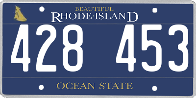 RI license plate 428453