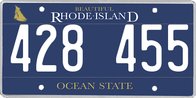 RI license plate 428455