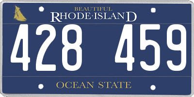 RI license plate 428459