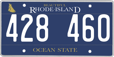 RI license plate 428460
