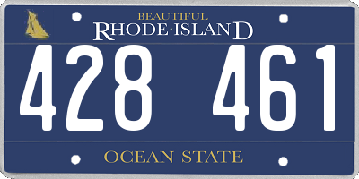 RI license plate 428461