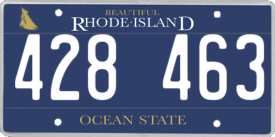 RI license plate 428463