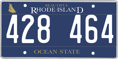 RI license plate 428464