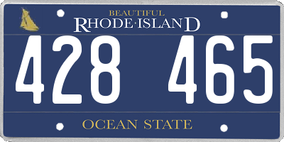RI license plate 428465
