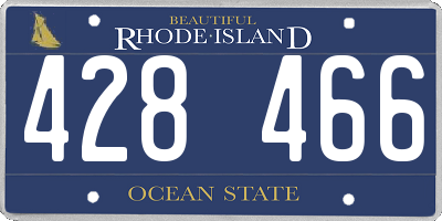 RI license plate 428466