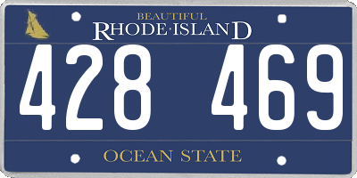 RI license plate 428469
