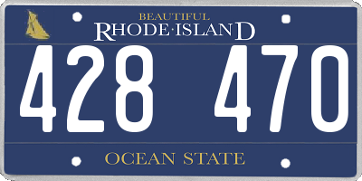 RI license plate 428470
