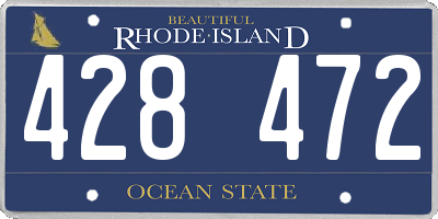 RI license plate 428472