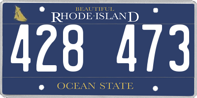 RI license plate 428473