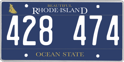 RI license plate 428474
