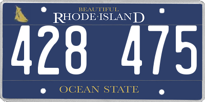 RI license plate 428475