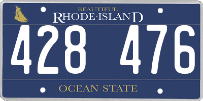 RI license plate 428476