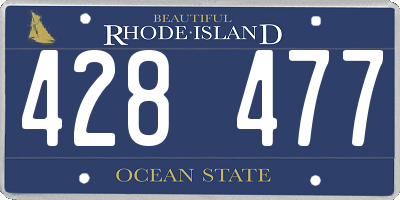RI license plate 428477