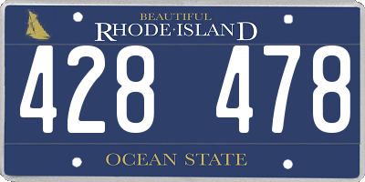 RI license plate 428478