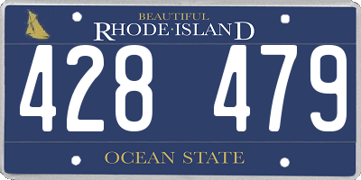 RI license plate 428479