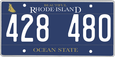 RI license plate 428480