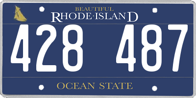 RI license plate 428487