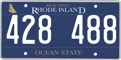 RI license plate 428488