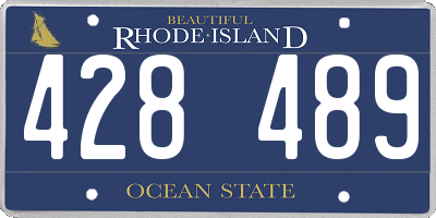 RI license plate 428489
