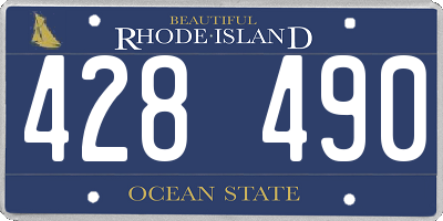 RI license plate 428490