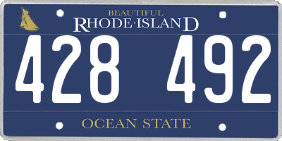 RI license plate 428492