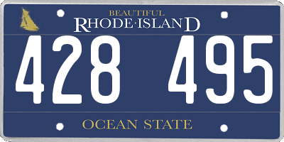 RI license plate 428495