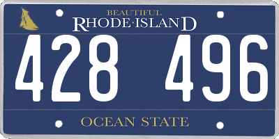 RI license plate 428496