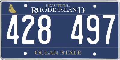 RI license plate 428497