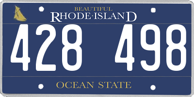 RI license plate 428498