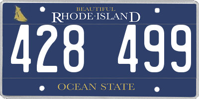 RI license plate 428499