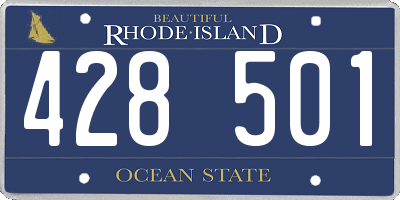 RI license plate 428501