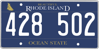 RI license plate 428502