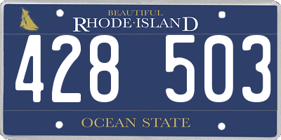 RI license plate 428503