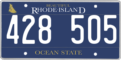 RI license plate 428505