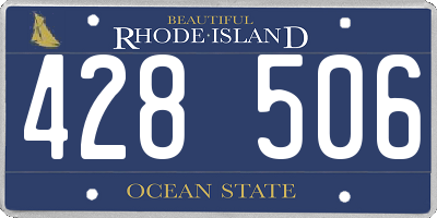 RI license plate 428506