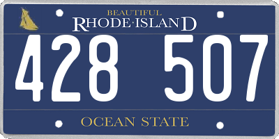 RI license plate 428507