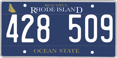 RI license plate 428509
