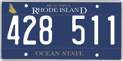 RI license plate 428511