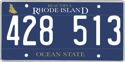 RI license plate 428513