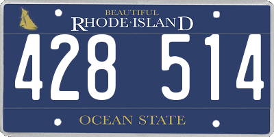 RI license plate 428514