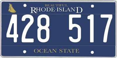 RI license plate 428517
