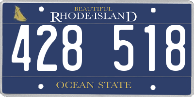 RI license plate 428518