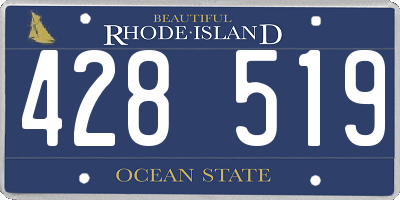 RI license plate 428519